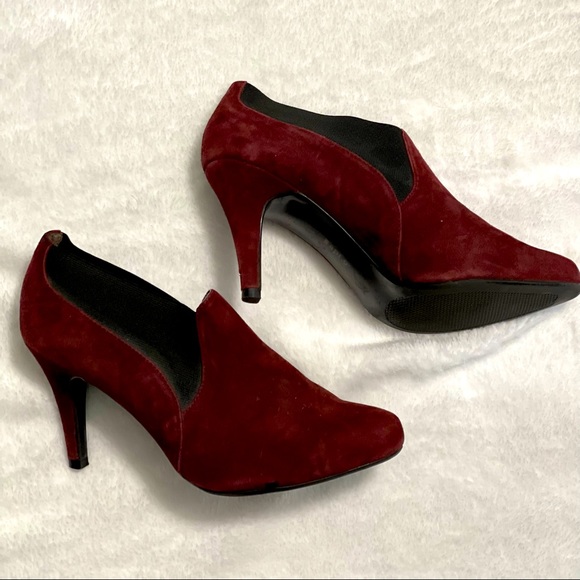 Apt 9 burgundy Suede heel - Picture 2 of 2
